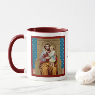 Mug Saint Joseph intronisé avec l'enfant Jésus