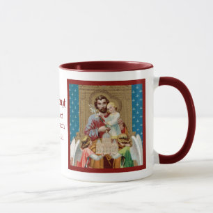 Mug Saint Joseph intronisé recevant une maquette du Va