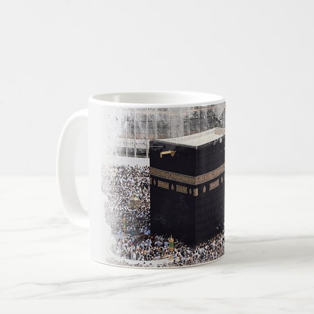 Mug Saint Kaaba, Masjid Al Haram, aquarelle (Devant gauche)
