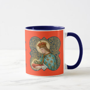 Mug Saint Louis le Roi dans un quatrefeuilles barbelé