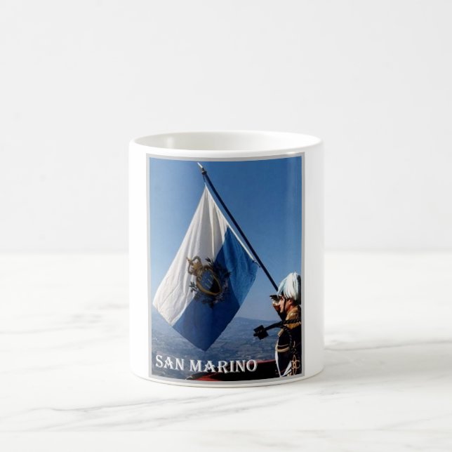 Mug Saint-Marin - Drapeau d'agitation - (Centre)