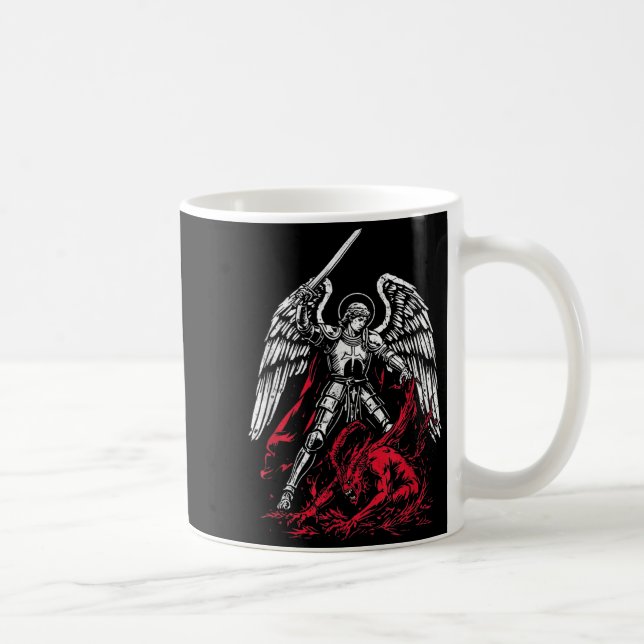 Mug Saint Michel l'Archange vainc Satan Catholique  (Droite)