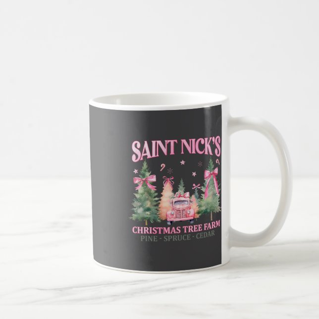 Mug Saint Nick's Christmas Tree Farm Coquette rose Xma (Droite)