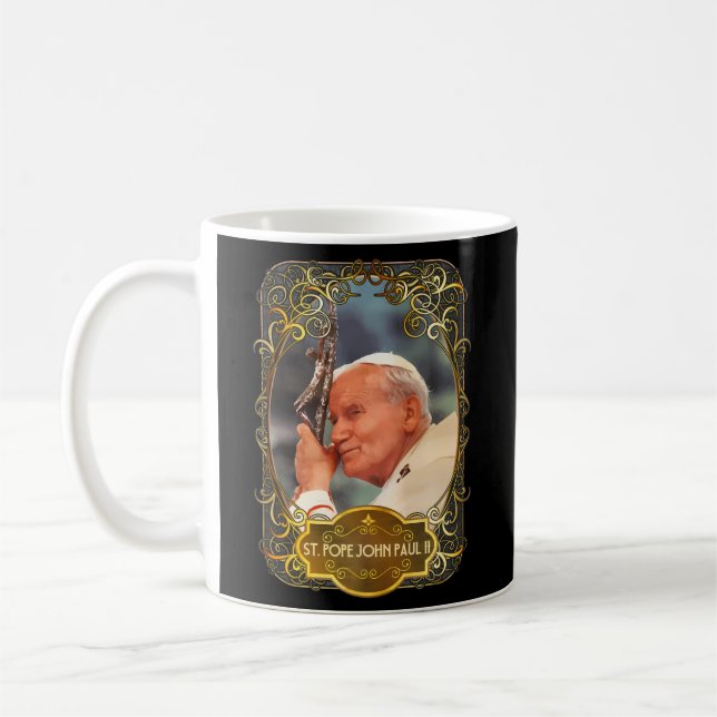 Mug Saint Pape Jean-Paul Ii Croix catholique Saint pol (Gauche)