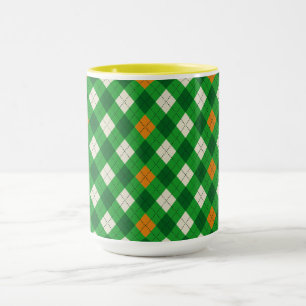 Mug Saint-Patrick irlandais couleur argyles