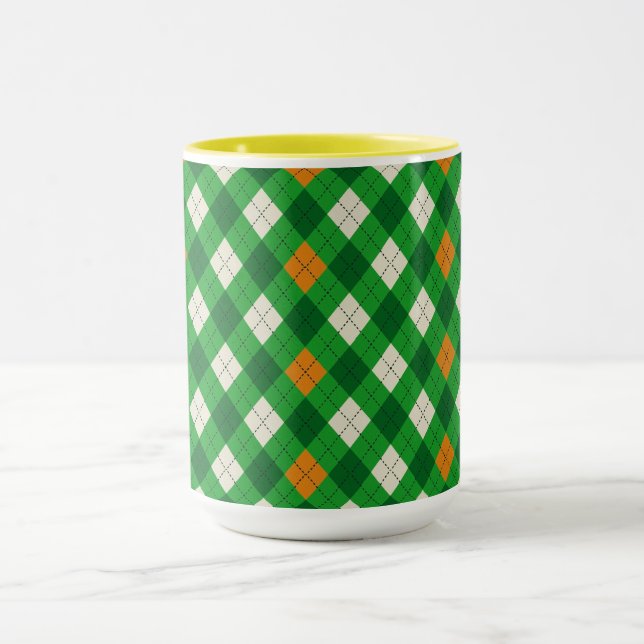 Mug Saint-Patrick irlandais couleur argyles (Centre)