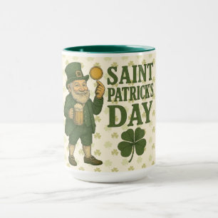 Mug Saint Patrick vintage lutin jour de la Saint-Patri