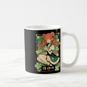 Mug Saint Patricks Day Anime Girl Manga Green Kawaii C