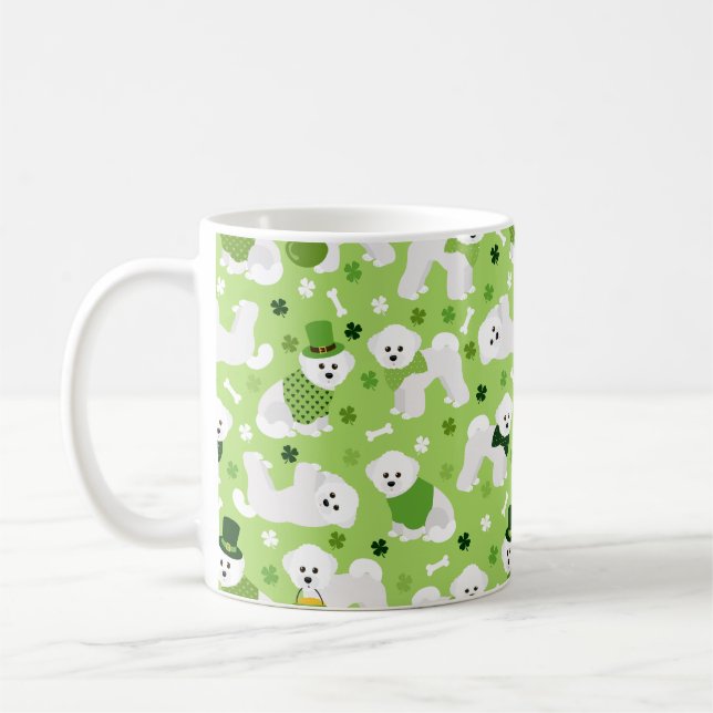 Mug Saint Patrick's Day Bichon Frise (Gauche)
