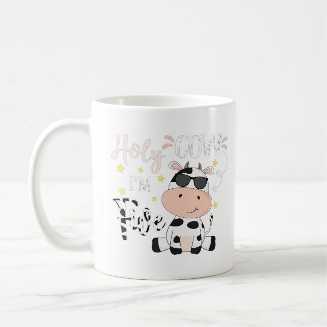 Mug Saint Vache Je suis cinq Cow Farm Thème Anniversai (Gauche)