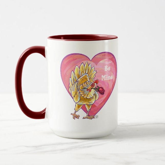 Mug Saint-Valentin au poulet (Gauche)