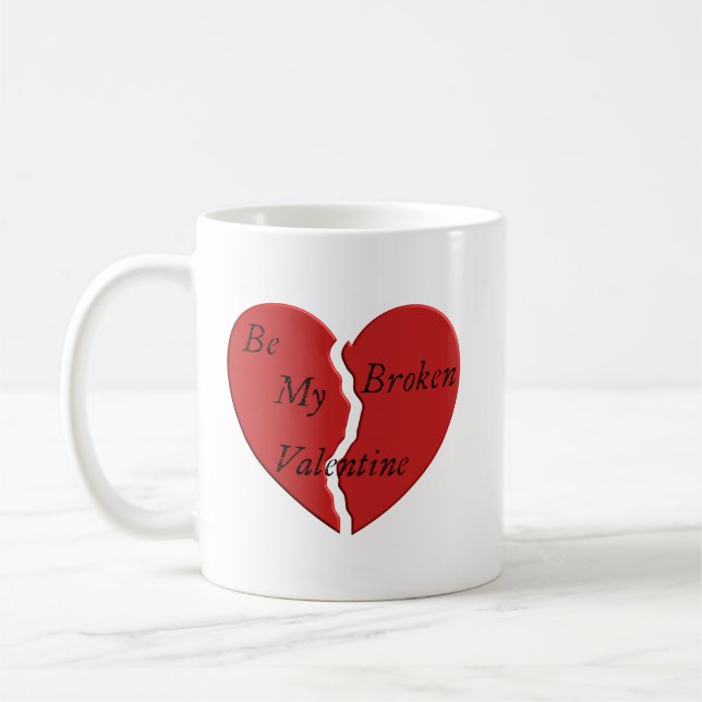 Mug Saint-Valentin brisé (Gauche)
