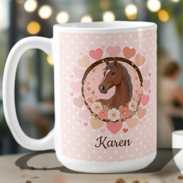 Mug Saint-Valentin Cheval (Celebrate in style with this charming birthday invitation featuring a beautiful horse design. 
)