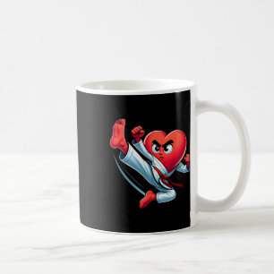 Mug Saint-Valentin Cœur Karaté Kick Mma Taekwondo Mu