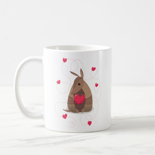 Mug Saint Valentin Coeur Texas Armadillo (Gauche)