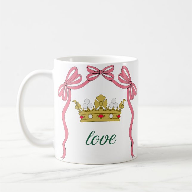 Mug Saint-Valentin Coquette Cœur Nœud Saint-Valentin (Gauche)