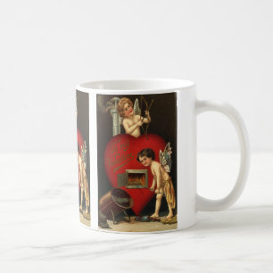 Mug Saint-Valentin Cupid vintage, anges brûlant d'amou
