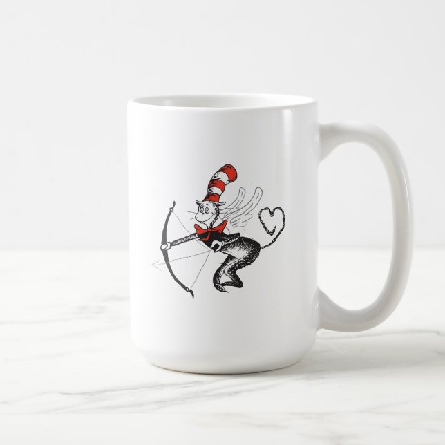 Mug Saint-Valentin de Dr. Seuss | Cupidon le Chat dans (Droite)