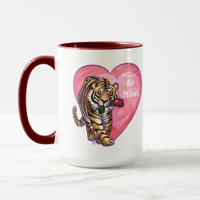 Mug Saint Valentin de Tigre (Gauche)