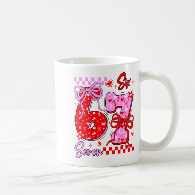 Mug Saint-Valentin drôle 67 Mème 6 7 Arc de Saint-Vale (Droite)