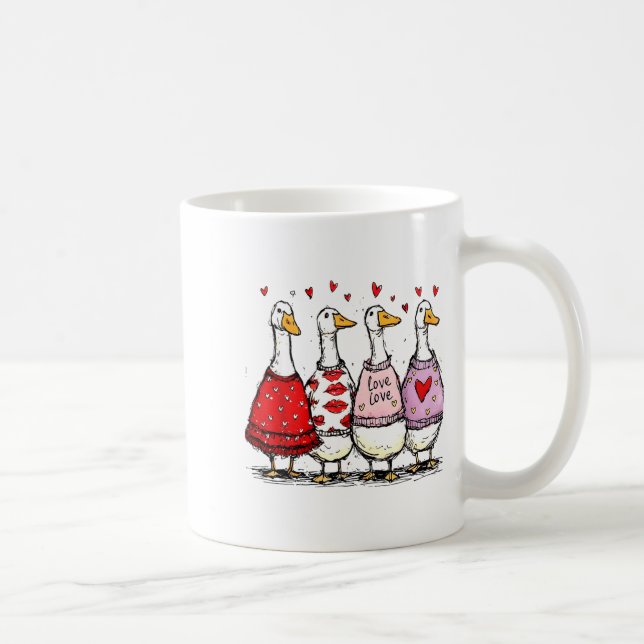 Mug Saint-Valentin drôle d'oie sotte Tendance Saint-Va (Droite)