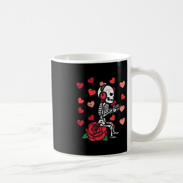 Mug Saint-Valentin Gamer Skeleton Jeux Hommes Garçons  (Droite)