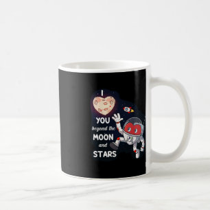 Mug Saint-Valentin Je t'aime au-delà de la Lune et de