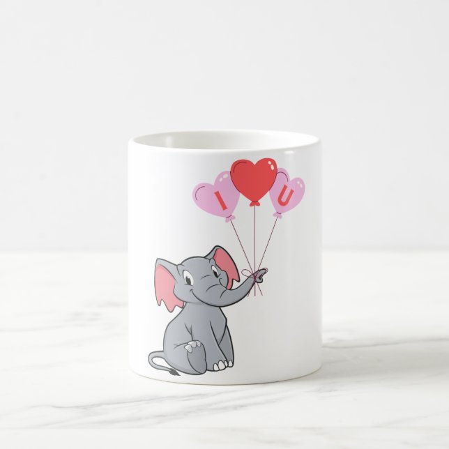 Mug Saint Valentin mignon Je t'aime coeur (Centre)