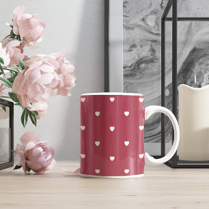 Mug Saint Valentin mignonne Coeurs de Bourgogne