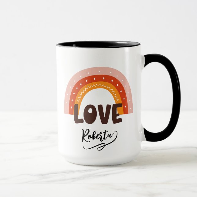 Mug Saint-Valentin nom personnalisé  (Droite)