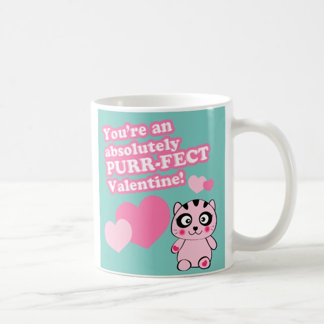 Mug Saint-Valentin parfait Chat mignon Saint-Valentin (Droite)
