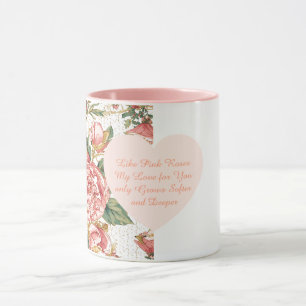 Mug Saint-Valentin romantique avec de belles roses