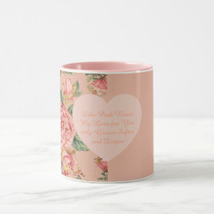 Mug Saint-Valentin romantique avec papier de roses ado