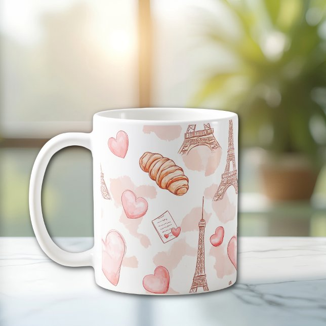 Mug Saint-Valentin Romantique Parisien (Créateur téléchargé)