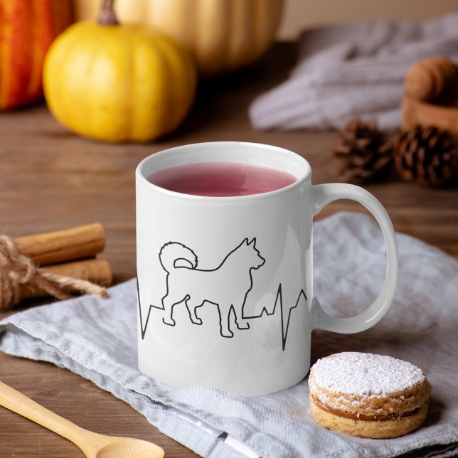 Mug Saint Valentin Sibérien Amoureux des chiens husky  (Créateur téléchargé)