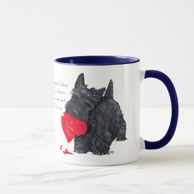 Mug Saint-Valentin Terrier Écossais (Droite)