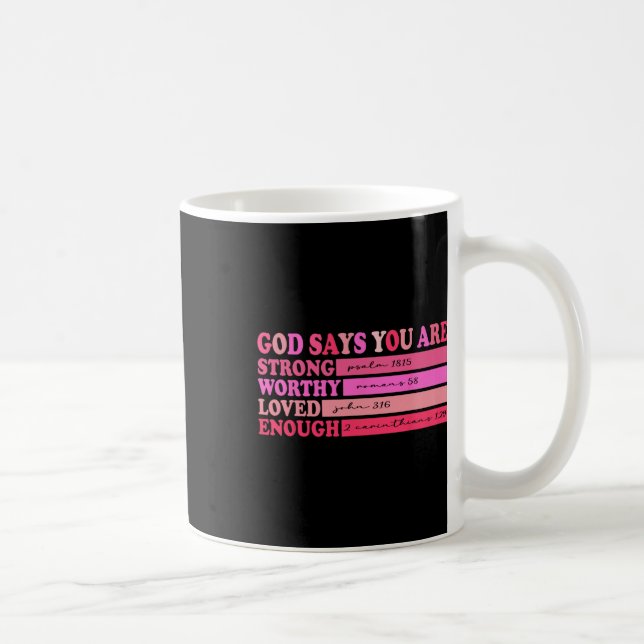 Mug Saint Valentin Verset Biblique Chrétien Rétro Dieu (Droite)