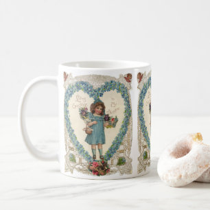 Mug Saint-Valentin victorien vintage, Couronne de cœur