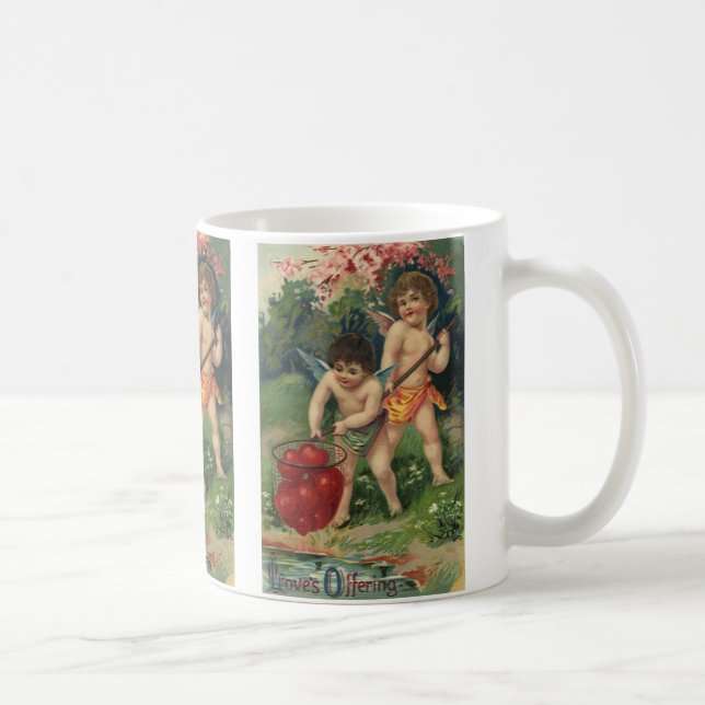 Mug Saint Valentin victorienne vintage, Offre d'amour (Droite)