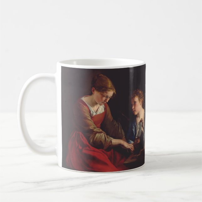 Mug Sainte Cécile et un ange par Orazio Gentileschi (Gauche)