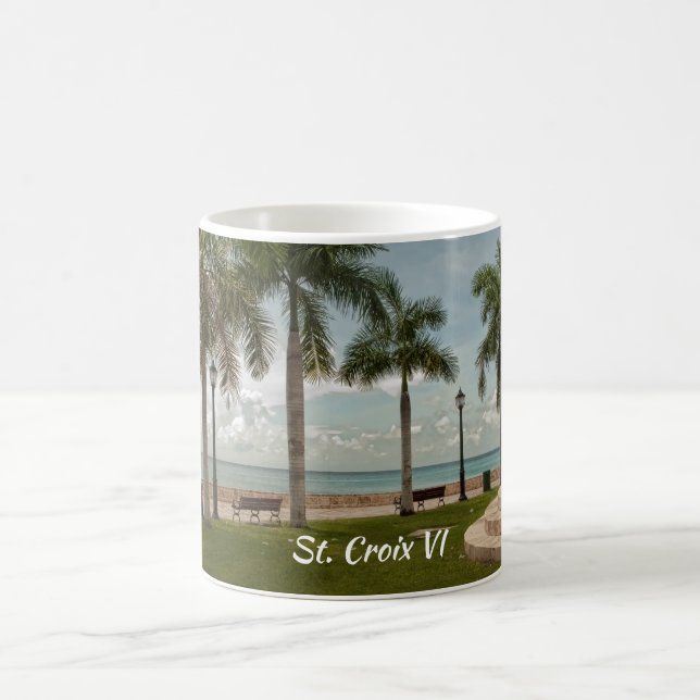 Mug Sainte-Croix Îles Vierges Plage tropicale Palms (Centre)