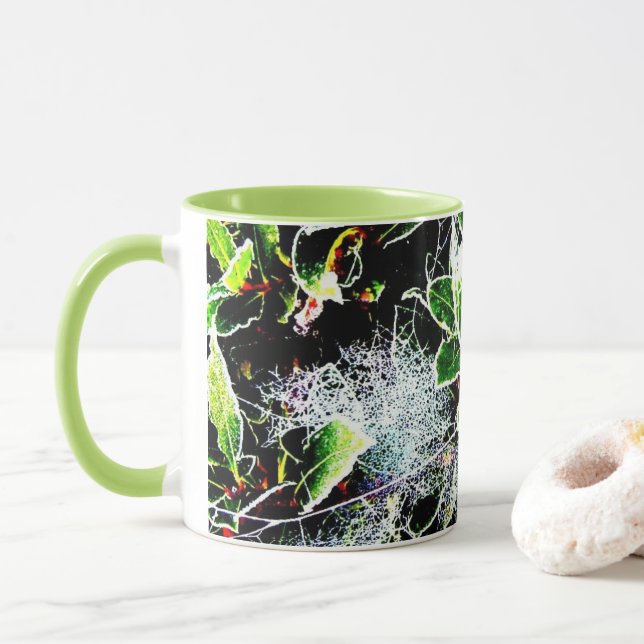Mug sainte et baies de gel et de cabot pour noël (Avec donut)