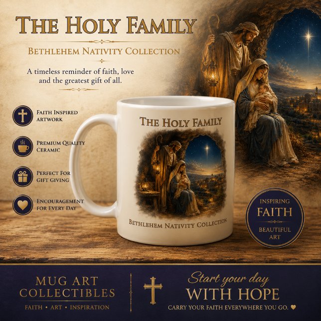 Mug Sainte Famille à la Crèche de Bethléem Nativité Ch (Créateur téléchargé)