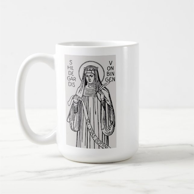 Mug Sainte Hildegarde de Bingen abbesse bénédictine (Gauche)
