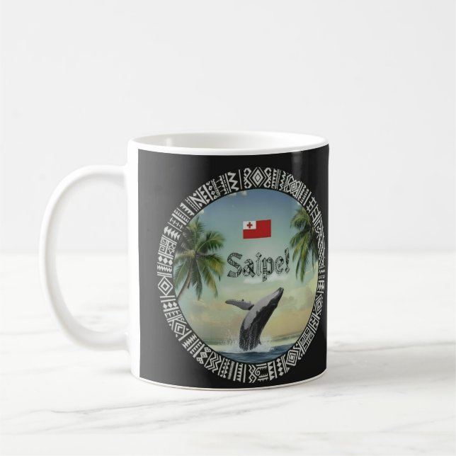 Mug Saipe Tonga Eua baleine île tropicale pacifique (Gauche)