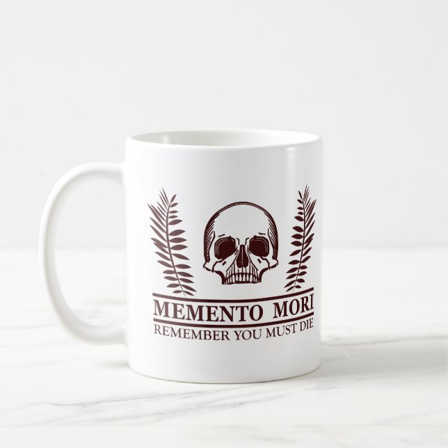Mug Saisir le jour Memento Mori crâne (Gauche)