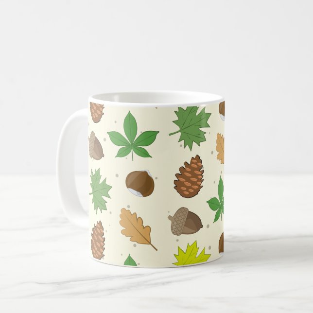 Mug Saison Automnale Colorée - Motif Naturel  (Devant gauche)