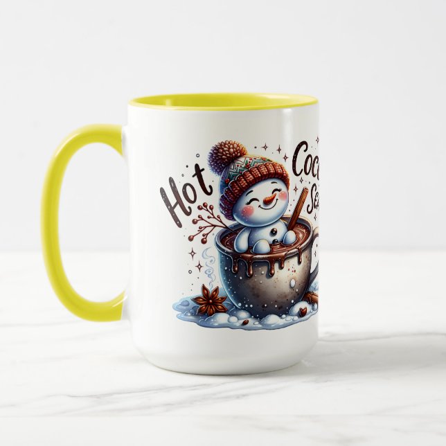Mug Saison Chocolat Chaud Bonhomme de Neige  (Gauche)