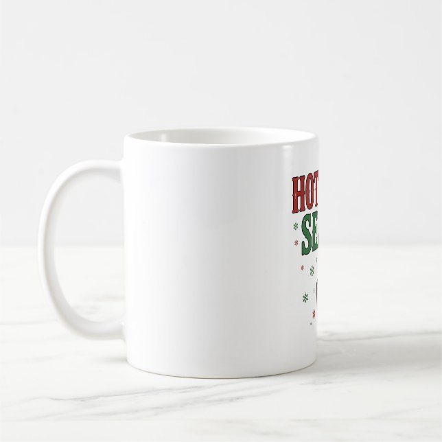 Mug Saison Chocolat Chaud Typographie d'Hiver Art (Gauche)
