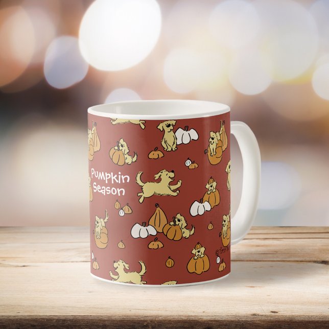 Mug Saison de Citrouille de marionnettes Golden Retrie (Créateur téléchargé)